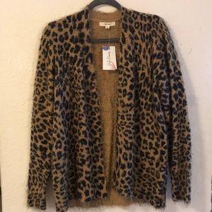 Peyton Primrose Fawn Cheetah Print Cardigan
